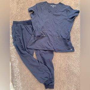 Easy Stretch Navy Scrub set